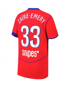 Muži Futbalové oblečenie Paris Saint-Germain Warren Zaire-Emery #33 2025-26 Krátky Rukáv - Tretina Muži Futbalové oblečenie Paris Saint-Germain Warren Zaire-Emery #33 2025-26 Krátky Rukáv - Tretina